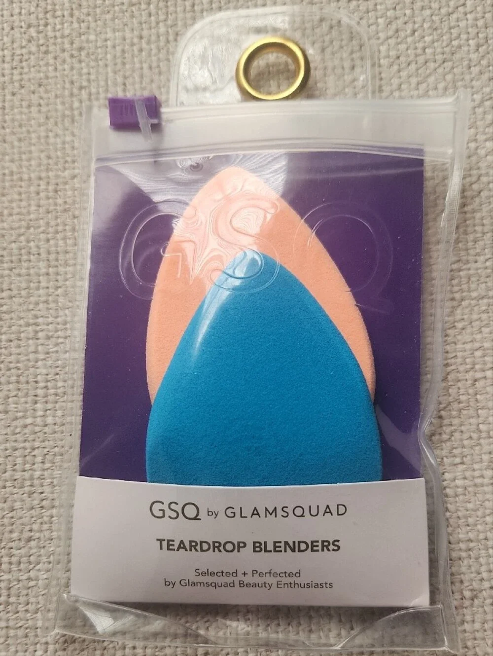 Teardrop Makeup Sponges - Blue & Peach